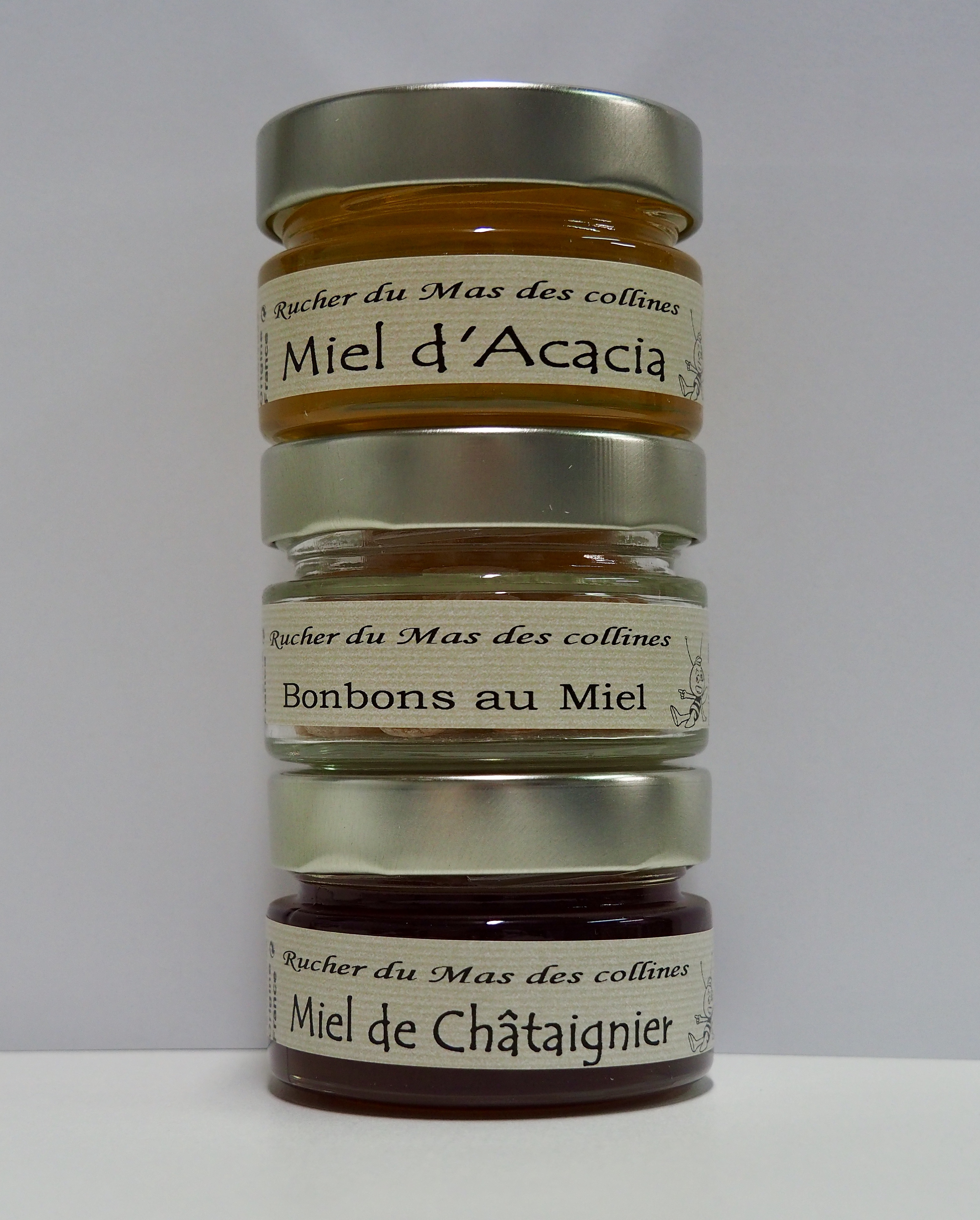 Coffret 3 pots de miel